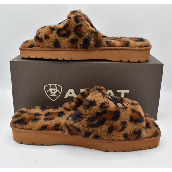 Ariat Womens Size 10 Cozy Slide Animal Print Leopard Slip On Slippers Shoes - Picture 9 of 13